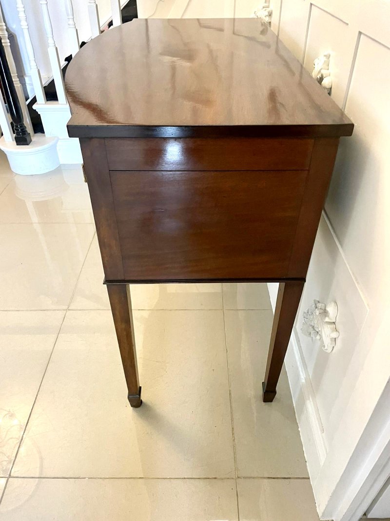 Small Antique Victorian Quality Mahogany Bow Fronted Sideboard - Image 5